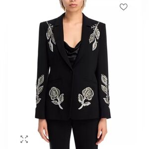 Cinq à Sept Karlie Metallic Paisley Blazer 0 $695 Soldout Almost Everywhere